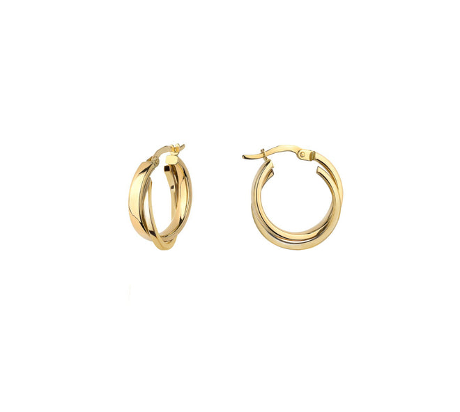 Double-Tone Hoop Earrings