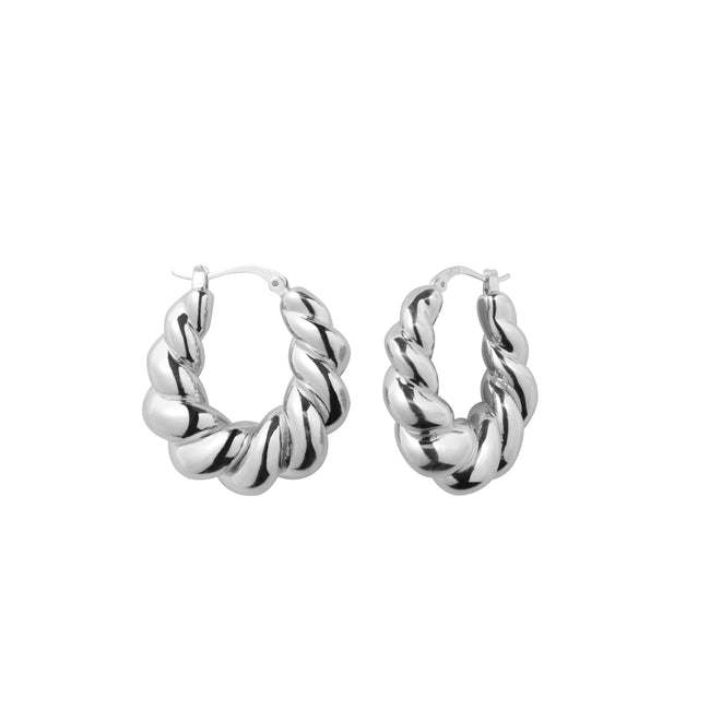 Srebrne kolczyki Iconic Spin Hoops