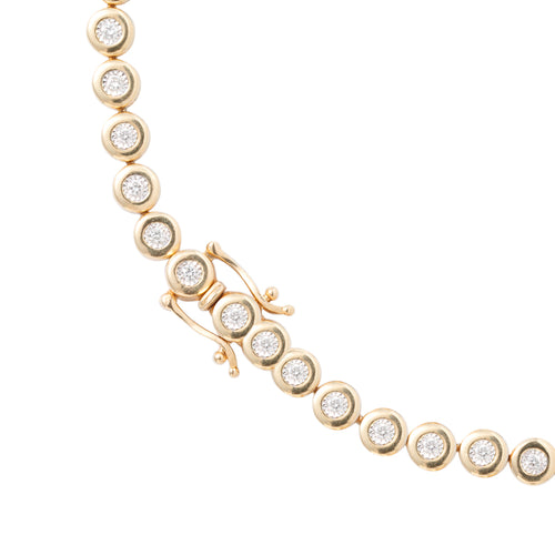 Medium Bubble Tennis Bracelet – Bransoletka tenisowa z żółtego złota z diamentami o okrągłym szlifie 0,51 ct