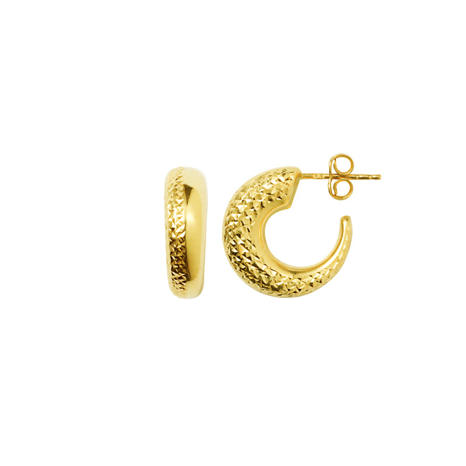Gold Duality Hoops Earrings