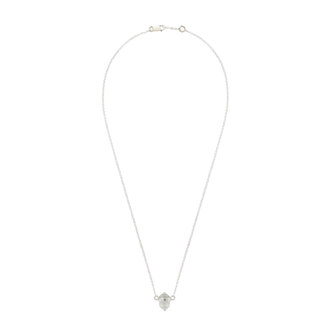 Srebrny choker z kryształem górskim