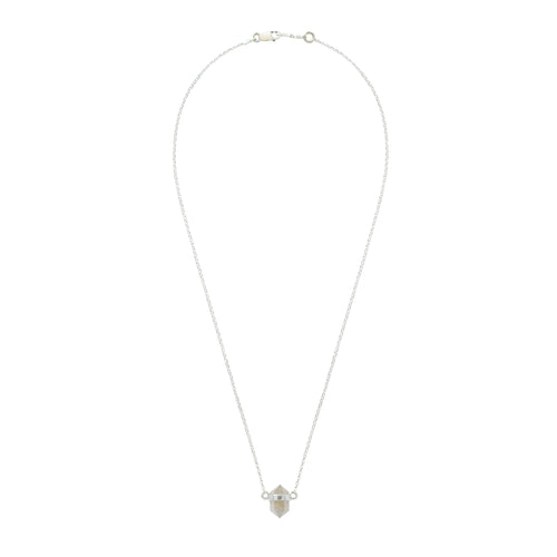 Srebrny choker z rutylem