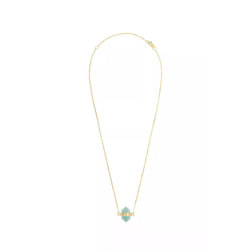 Złoty choker z amazonitem