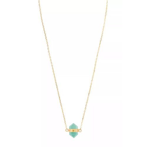 Złoty choker z amazonitem