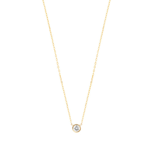 Złoty choker z diamentem