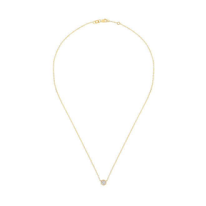 Złoty choker z diamentem